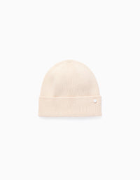 Bonnet Côtelé avec Revers pour Fille, Beige