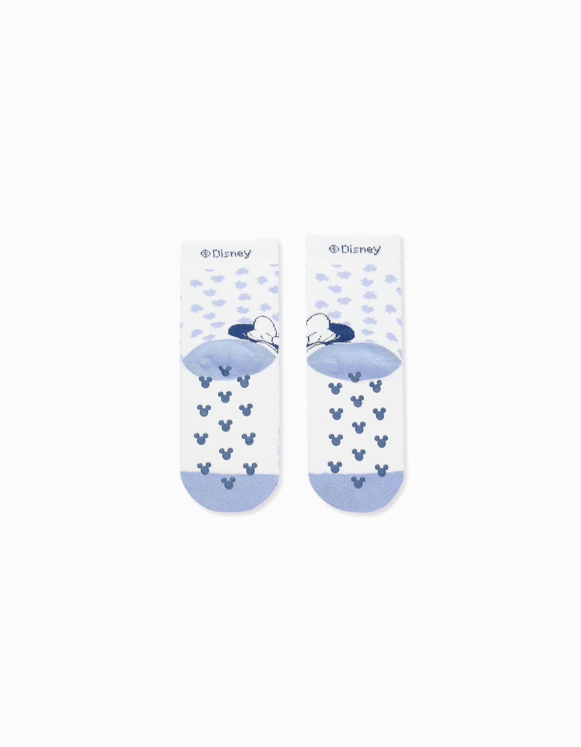 Chaussettes Antidérapantes pour Fille 'Minnie', Blanc/Bleu