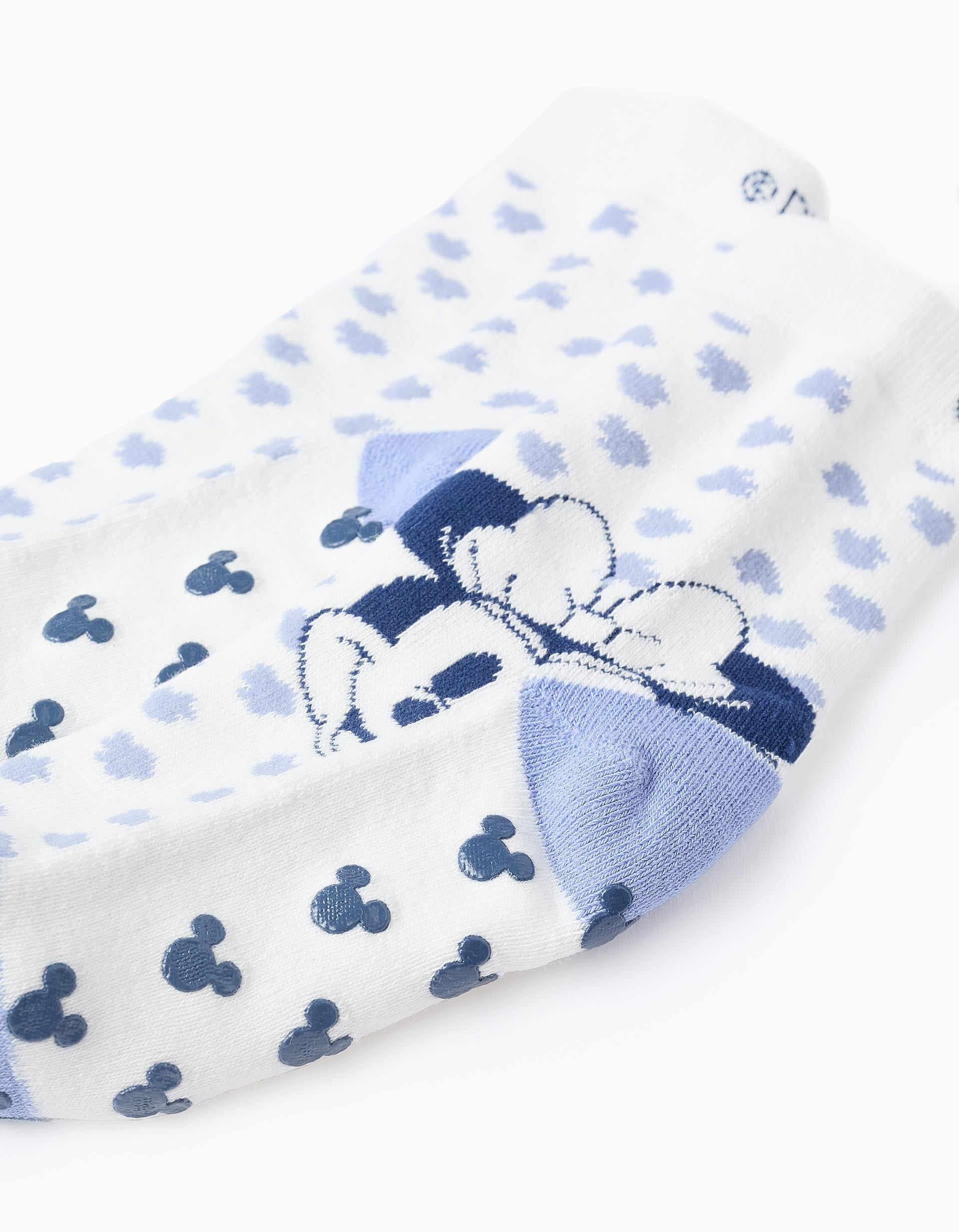 Chaussettes Antidérapantes pour Fille 'Minnie', Blanc/Bleu