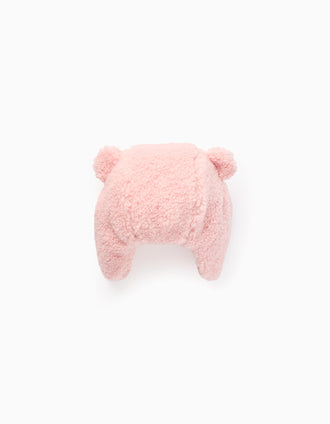 Bonnet en Sherpa avec Oreilles pour Bébé Fille, Rose