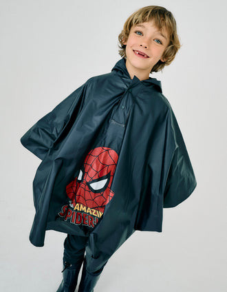 Poncho de Pluie pour Bebé et Garçon 'Spider-Man', Bleu Foncé