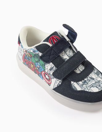Zapatillas con Luces para Niño 'Los Vengadores', Azul Oscuro/Blanco