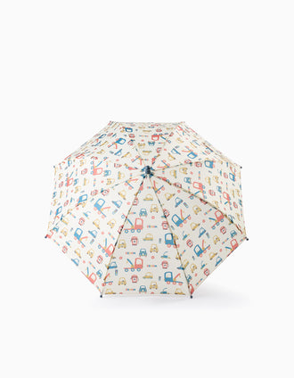 Parapluie pour Bébé et Garçon 'Véhicules', Beige