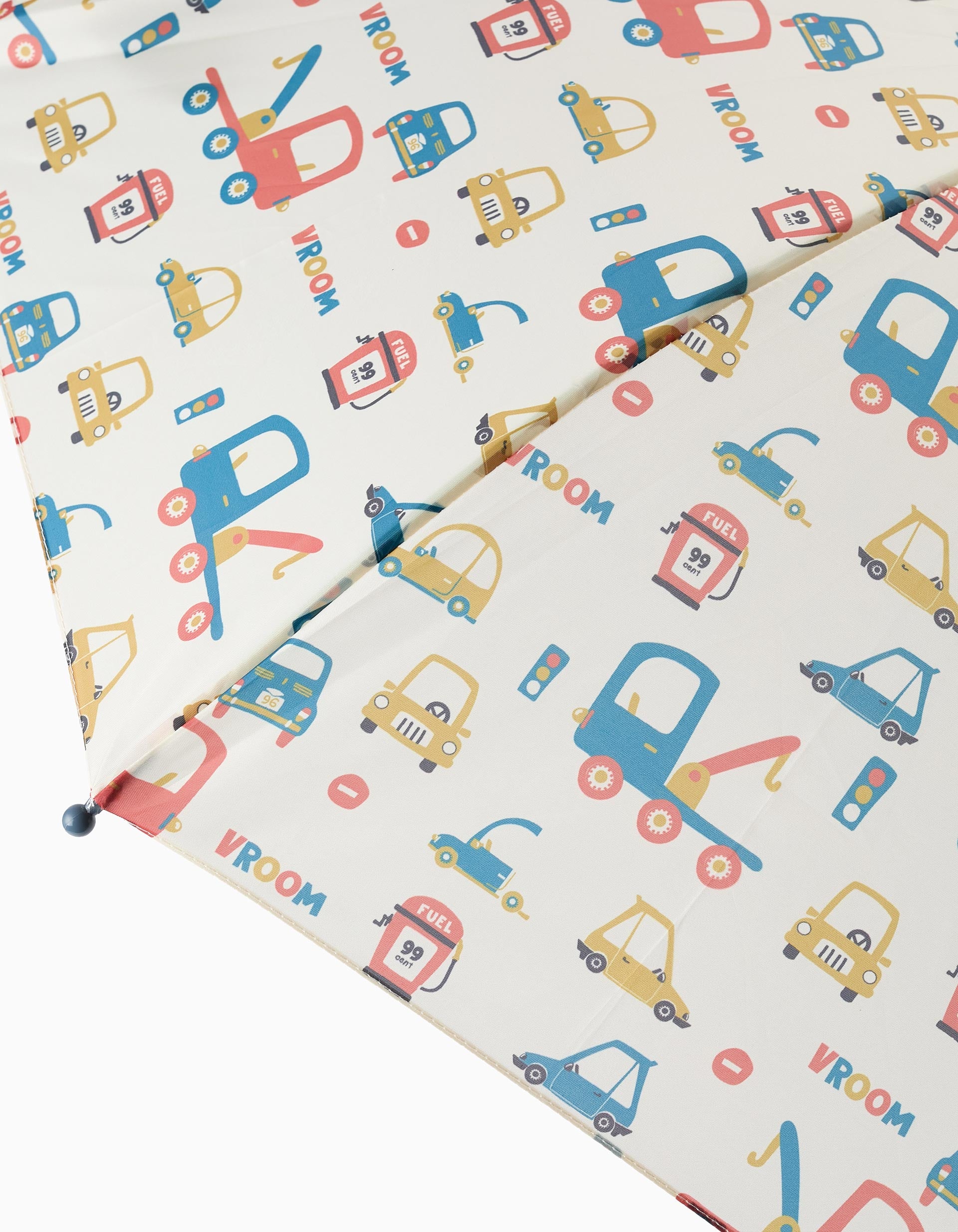 Umbrella for Babies and Boys 'Vehicles', Beige