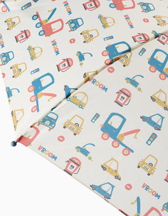Paraguas para Bebé y Niño 'Vehículos', Beige