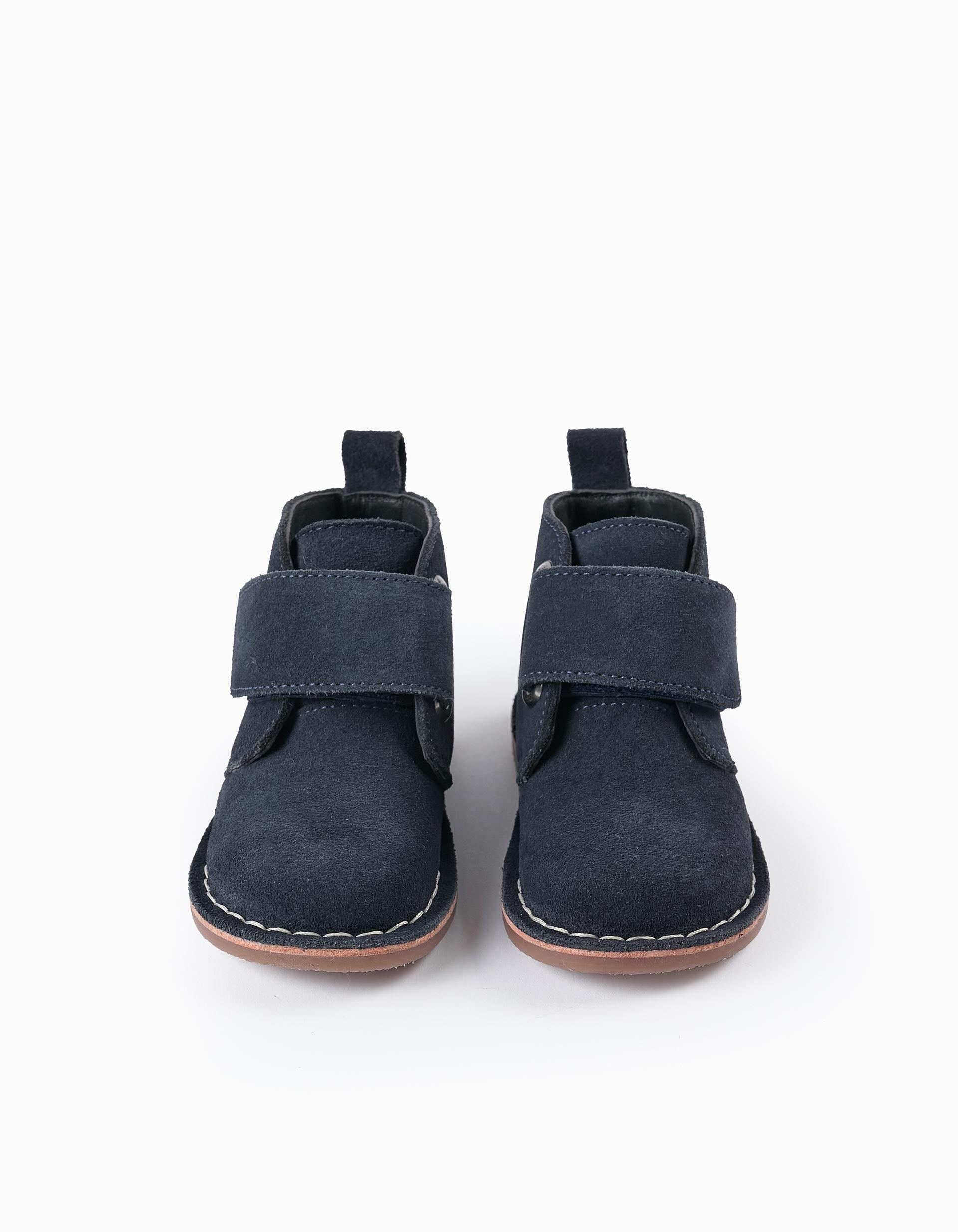 Suede Leather Boots for Baby Boys, Dark Blue