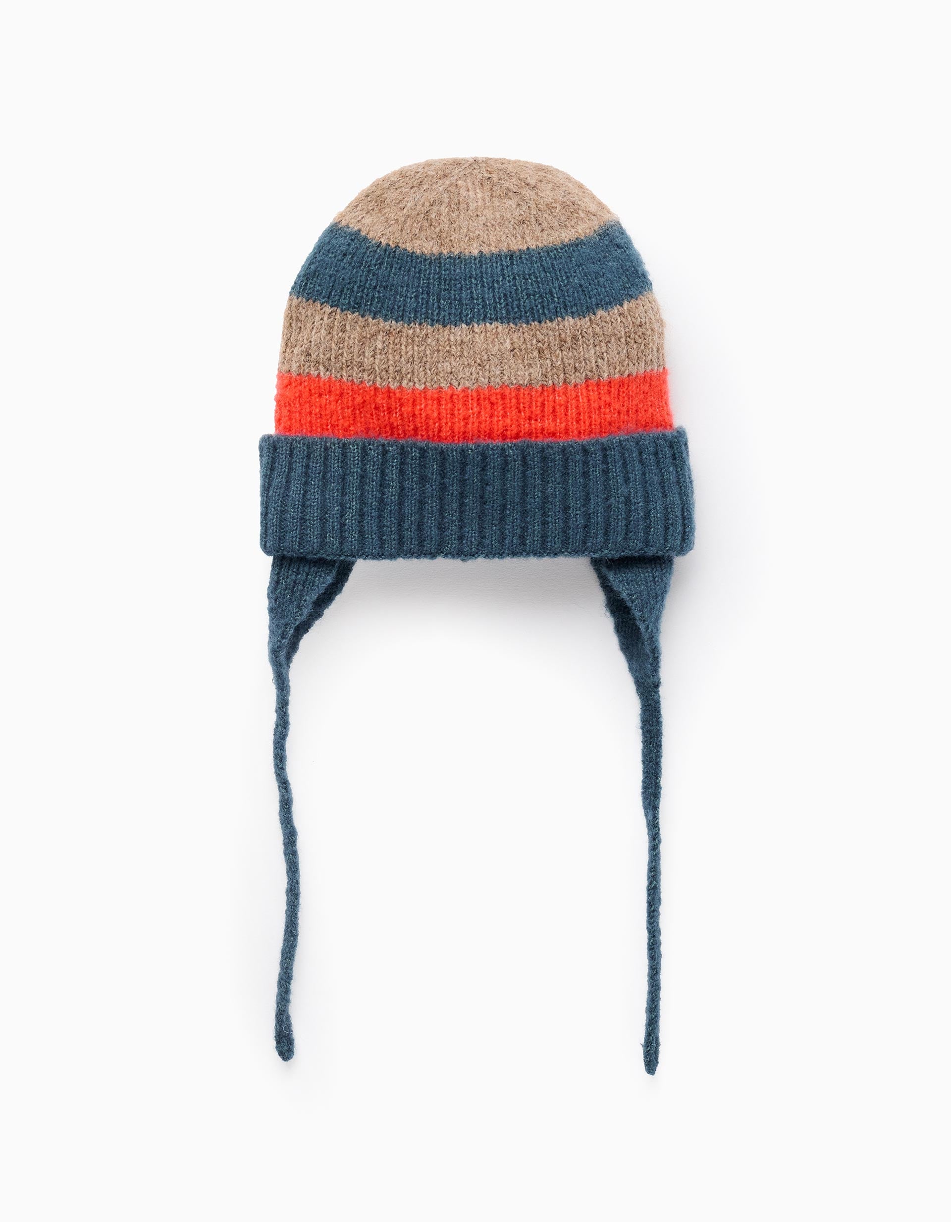 Striped Knit Beanie for Baby Boys, Multicolour