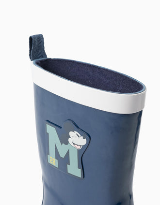 Bottes de Pluie pour Bébé Garçon 'Mickey', Bleu Foncé