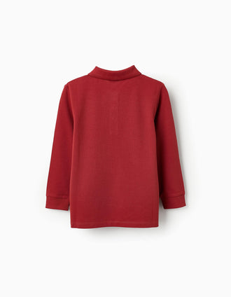 Polo de Manga Larga para Niño, Naranja