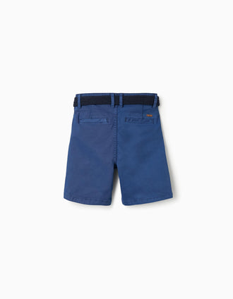 Pantalones Chino con Cinturón para Niño, Azul