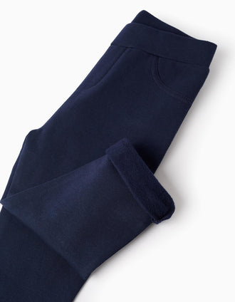 Jeggings Perchadas para Bebé Niña, Azul Oscuro