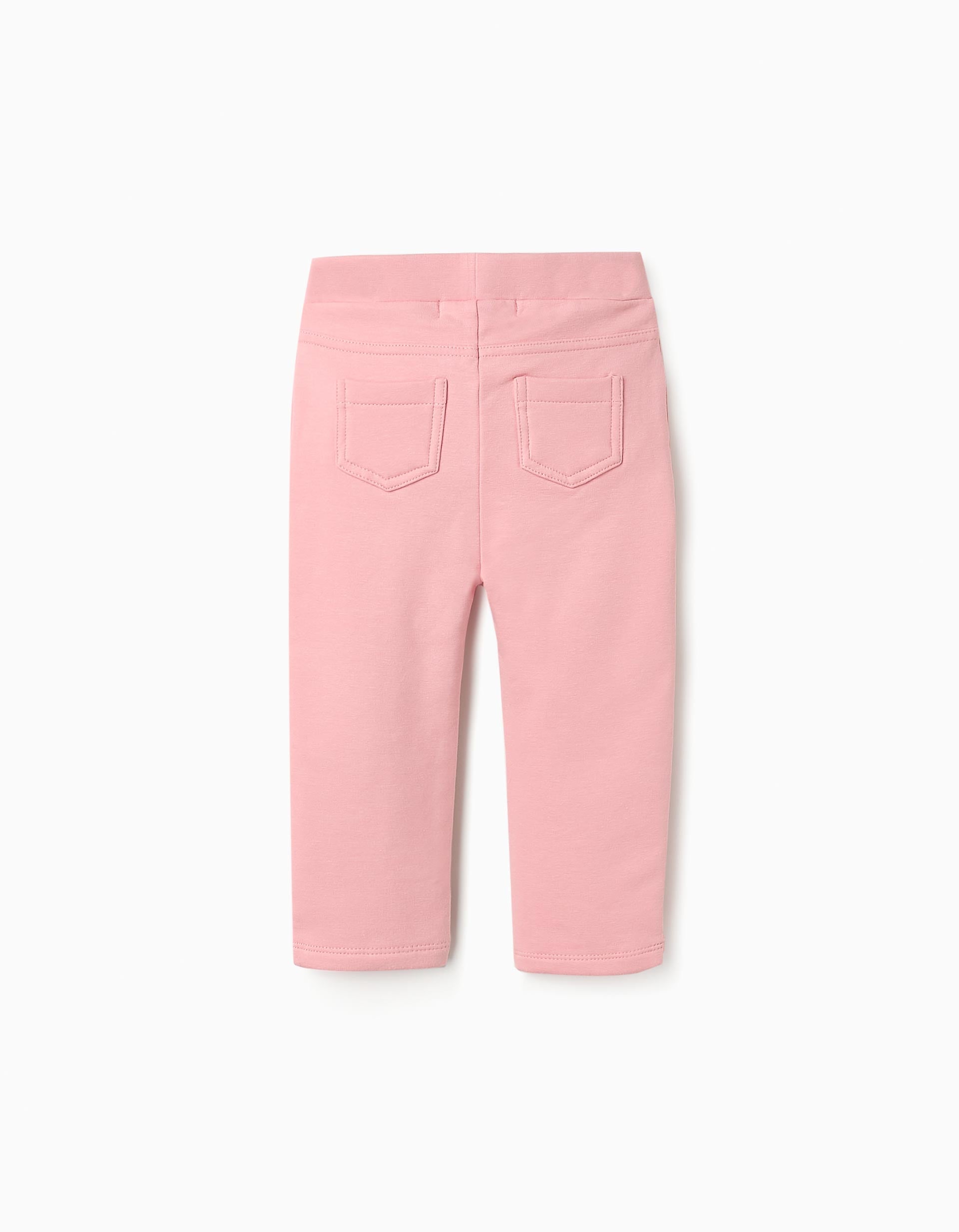 Brushed Jeggings for Baby Girls, Pink