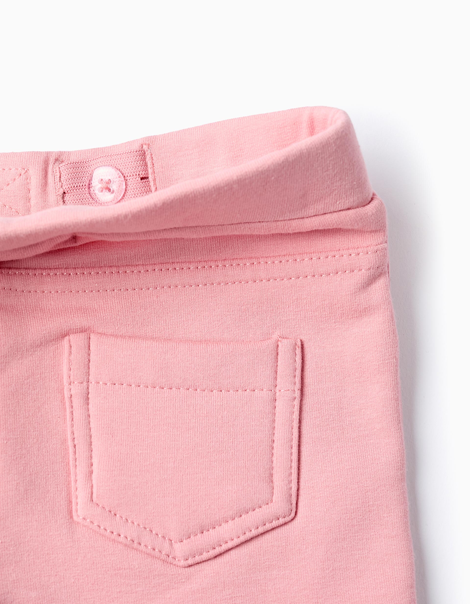 Brushed Jeggings for Baby Girls, Pink