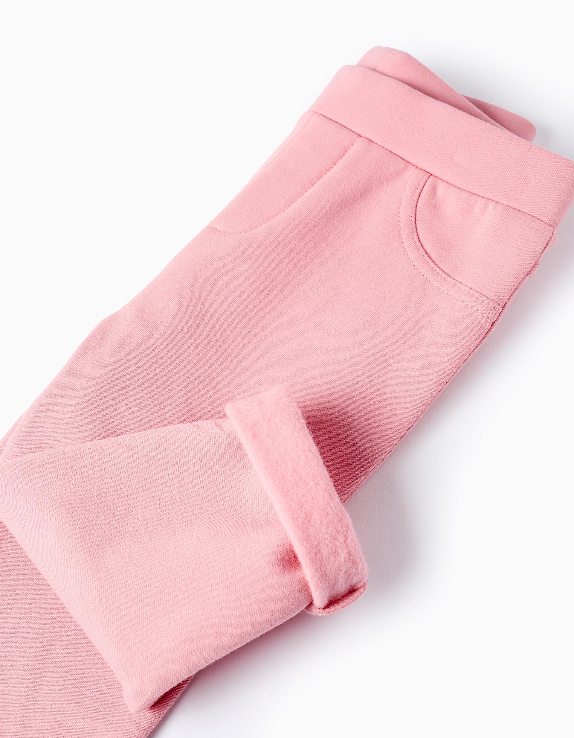 Brushed Jeggings for Baby Girls, Pink