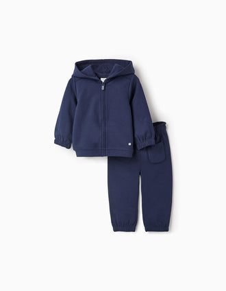 Chándal Perchado para Bebé Niña, Azul Oscuro