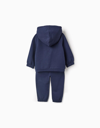 Chándal Perchado para Bebé Niña, Azul Oscuro