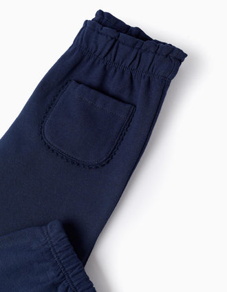 Chándal Perchado para Bebé Niña, Azul Oscuro