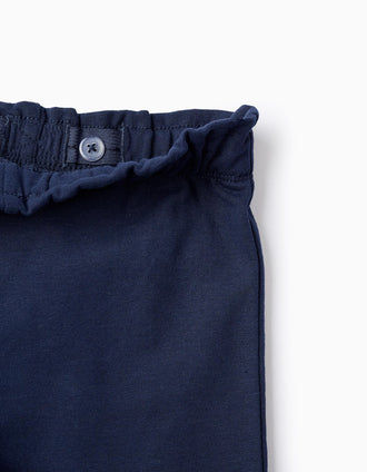Chándal Perchado para Bebé Niña, Azul Oscuro