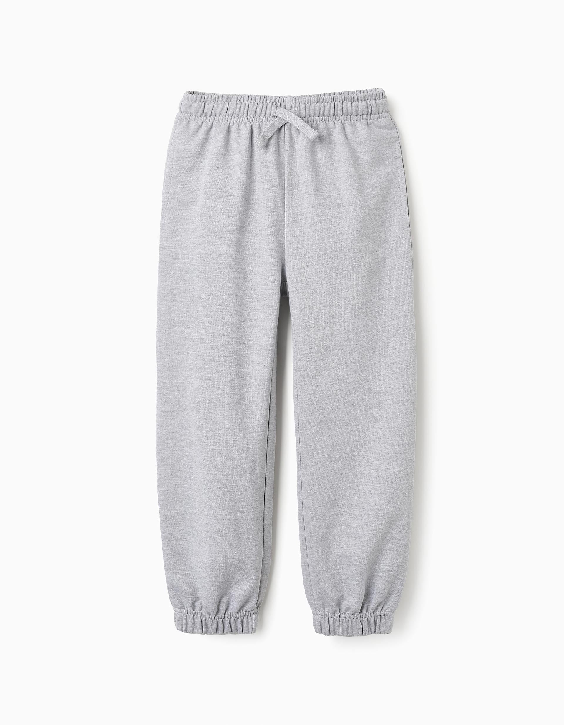 Cotton Joggers for Girls, Grey