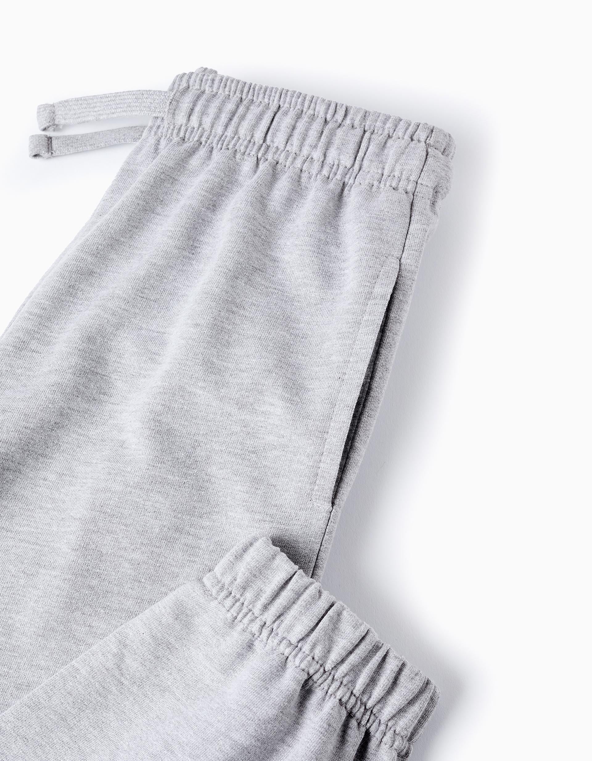 Cotton Joggers for Girls, Grey