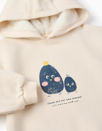 Sudadera+ Leggings para Bebé Niña 'Mummy and Me', Beige/Azul