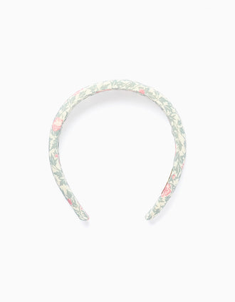 Bandolete Almofadada Floral para Bebé e Menina, Bege/Verde/Rosa