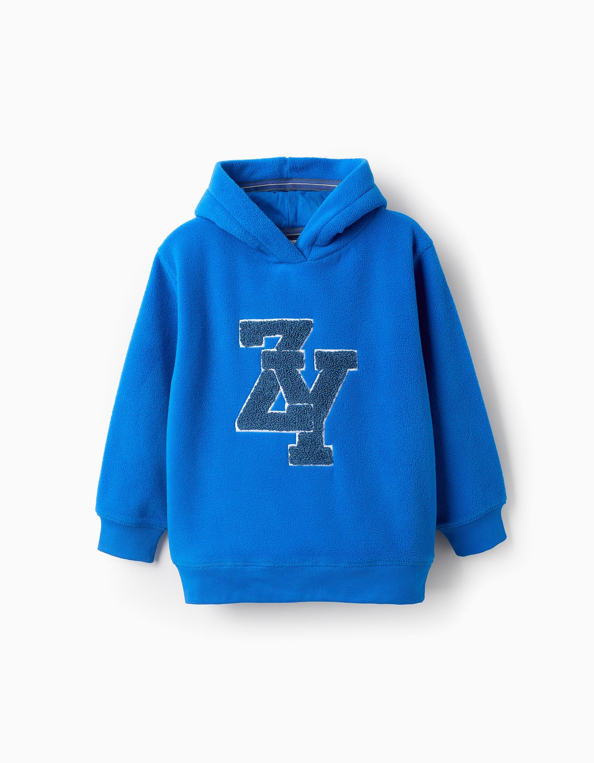 Hooded Polar Sweatshirt for Boys 'ZY', Blue