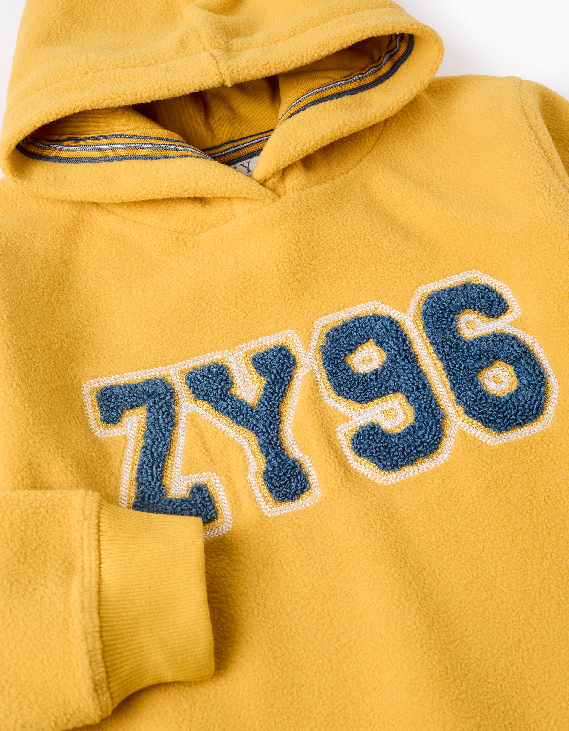 Hooded Polar Sweatshirt for Boys 'ZY', Yellow