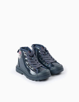 Botas con Brillantes para Bebé Niña 'Minnie', Azul Oscuro