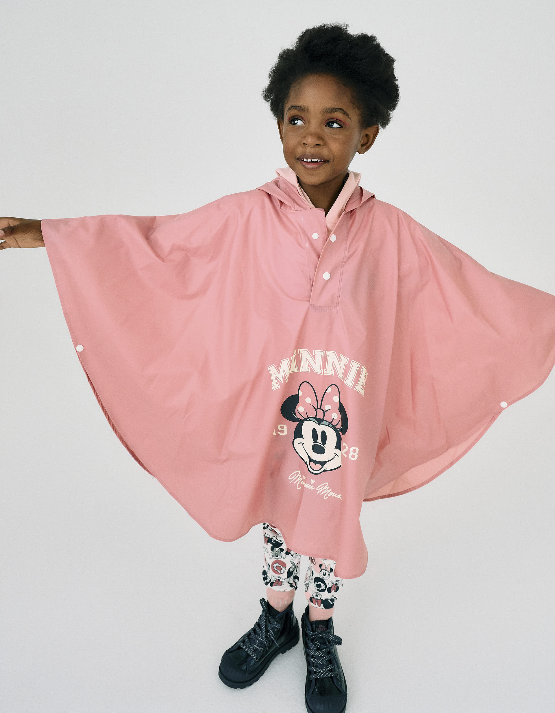 Rain Poncho for Babies and Girls 'Minnie', Pink