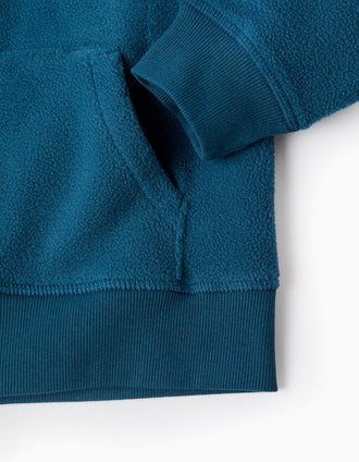 Chaqueta Polar con Capucha para Niño 'ZY', Turquesa