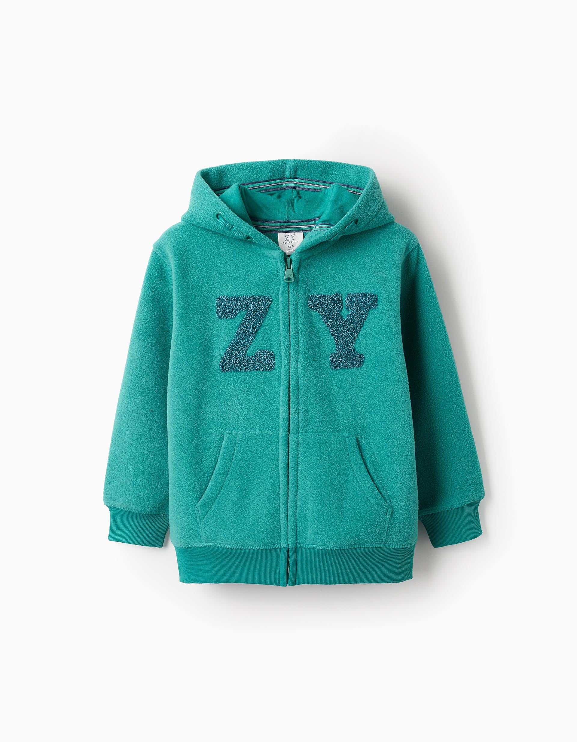 Hooded Polar Jacket for Boys 'ZY', Green