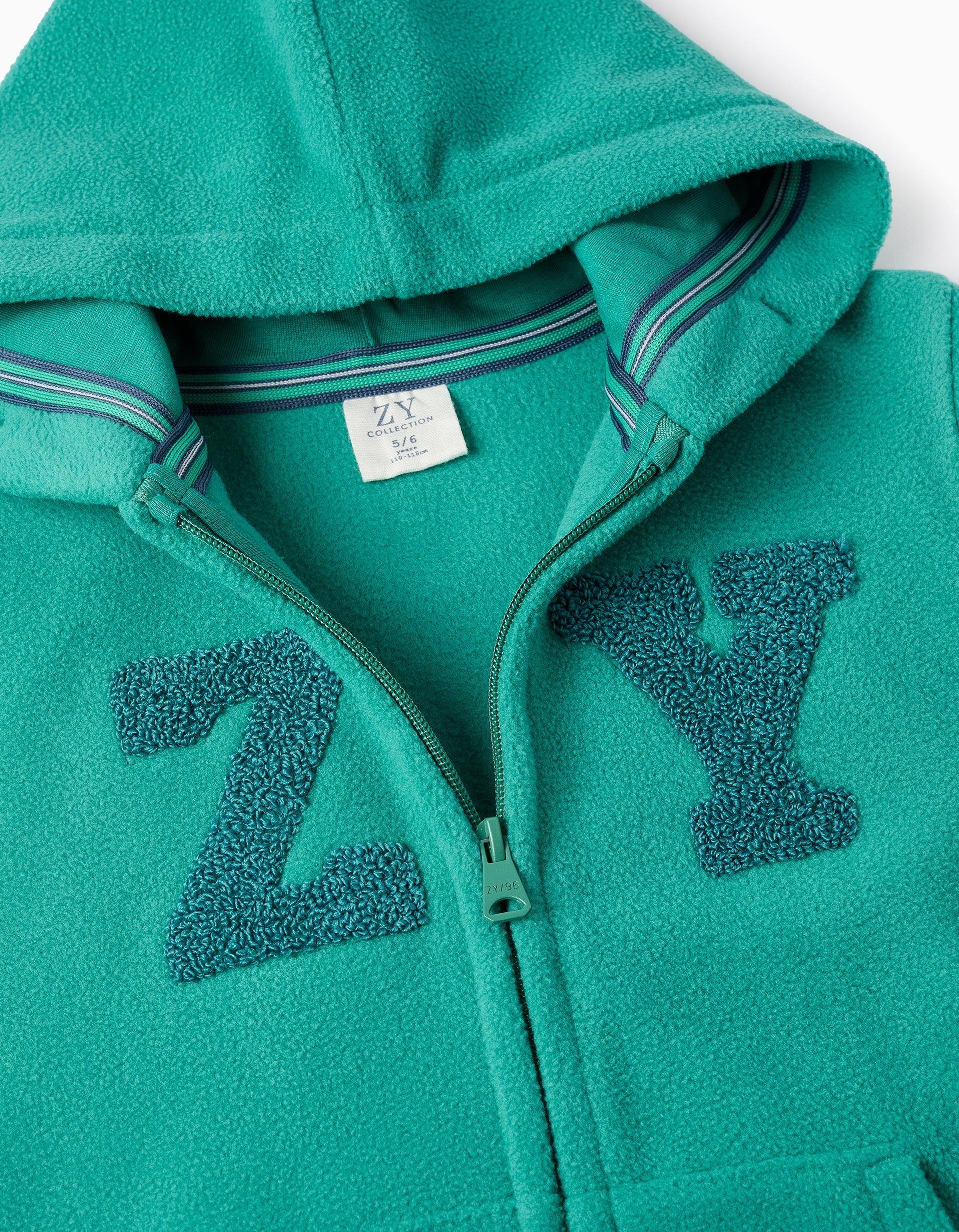 Hooded Polar Jacket for Boys 'ZY', Green