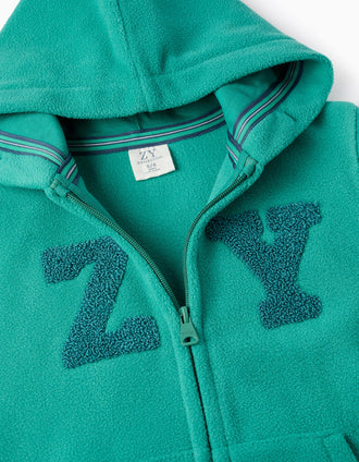 Chaqueta Polar con Capucha para Niño 'ZY', Verde