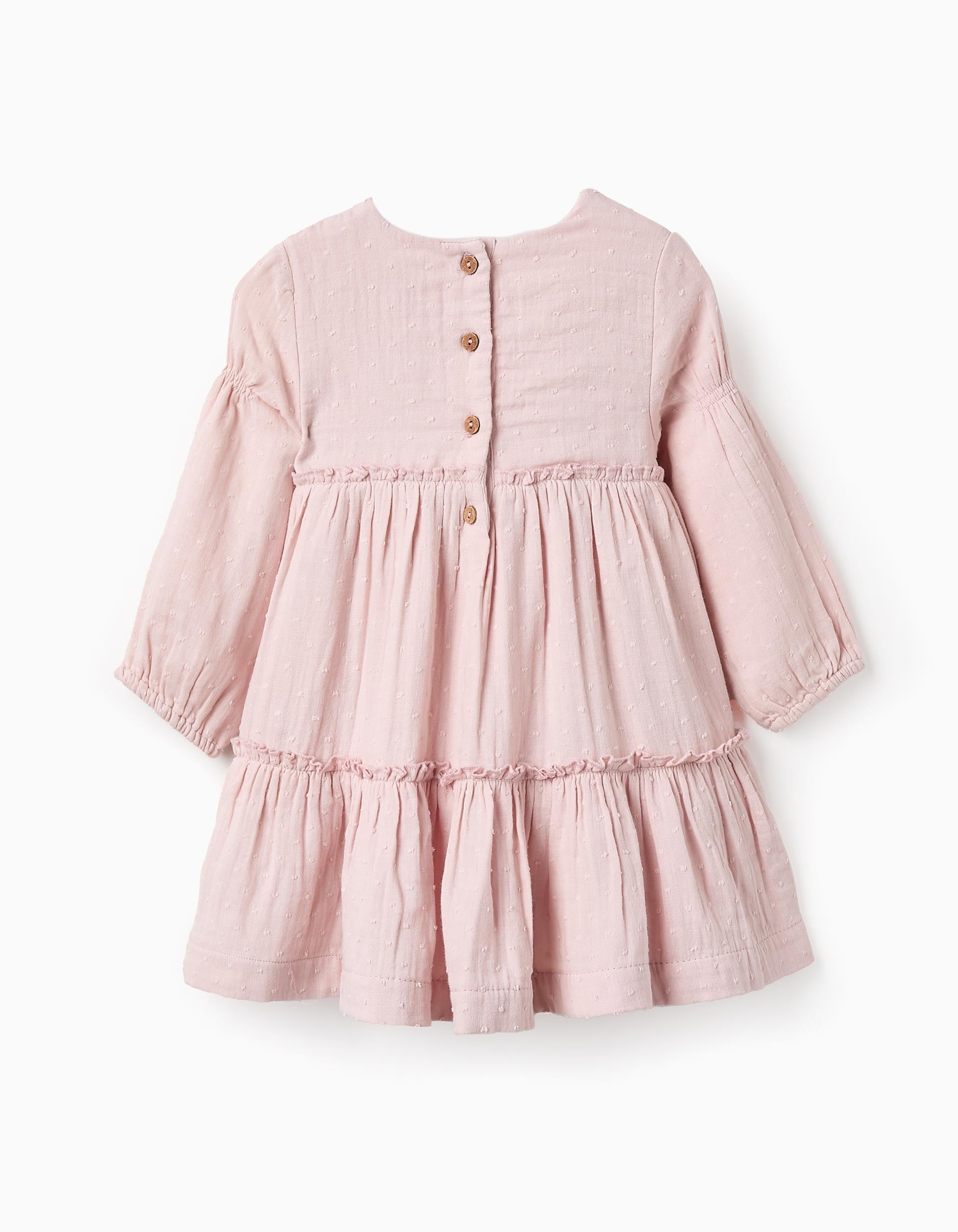 Cotton Muslin Dress for Girls, Pink