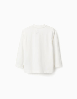 Camiseta de Manga Larga para Bebé Niño 'Paris', Blanco
