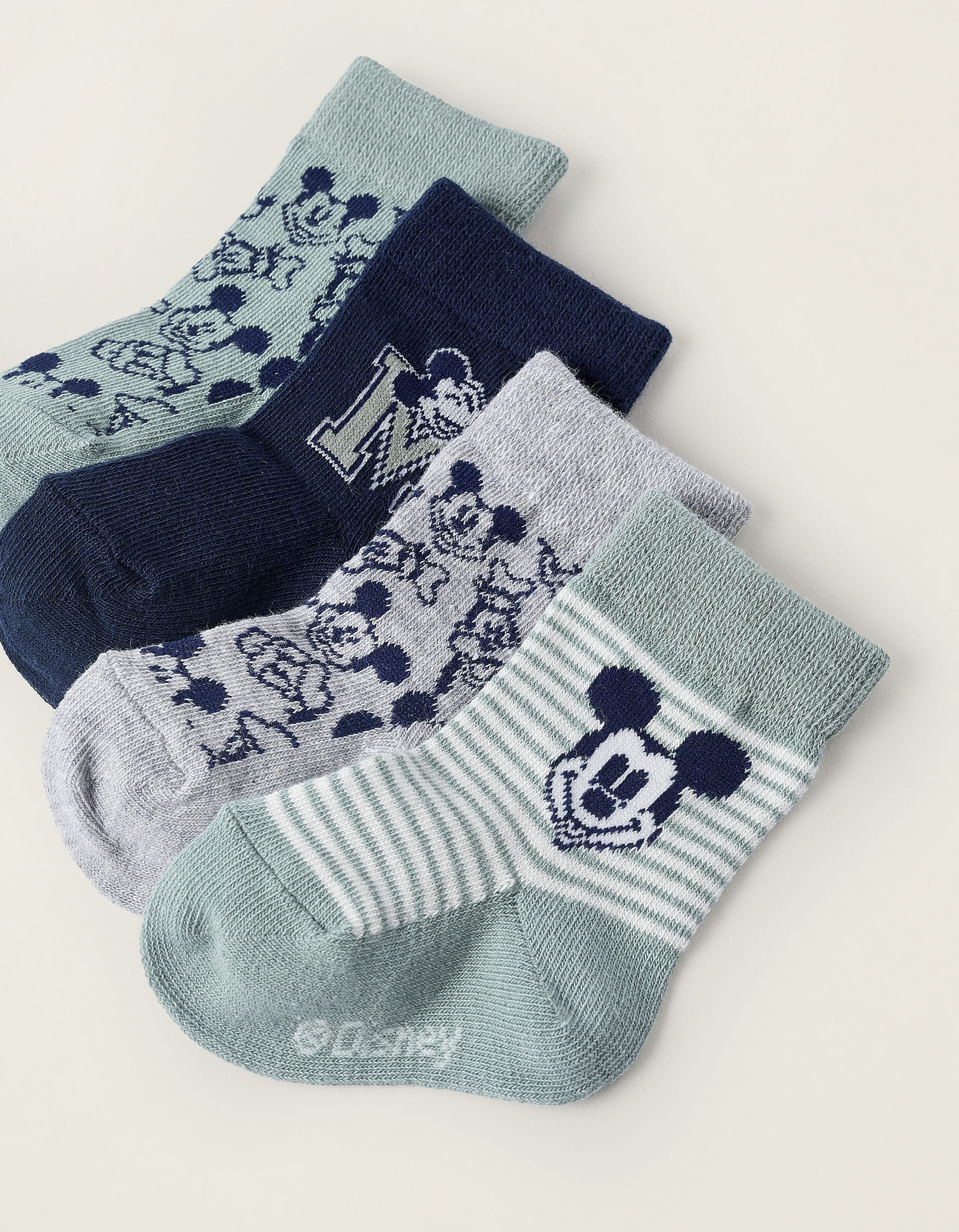 Pack of 4 Pairs of Socks for Baby Boys 'Mickey', Multicolour