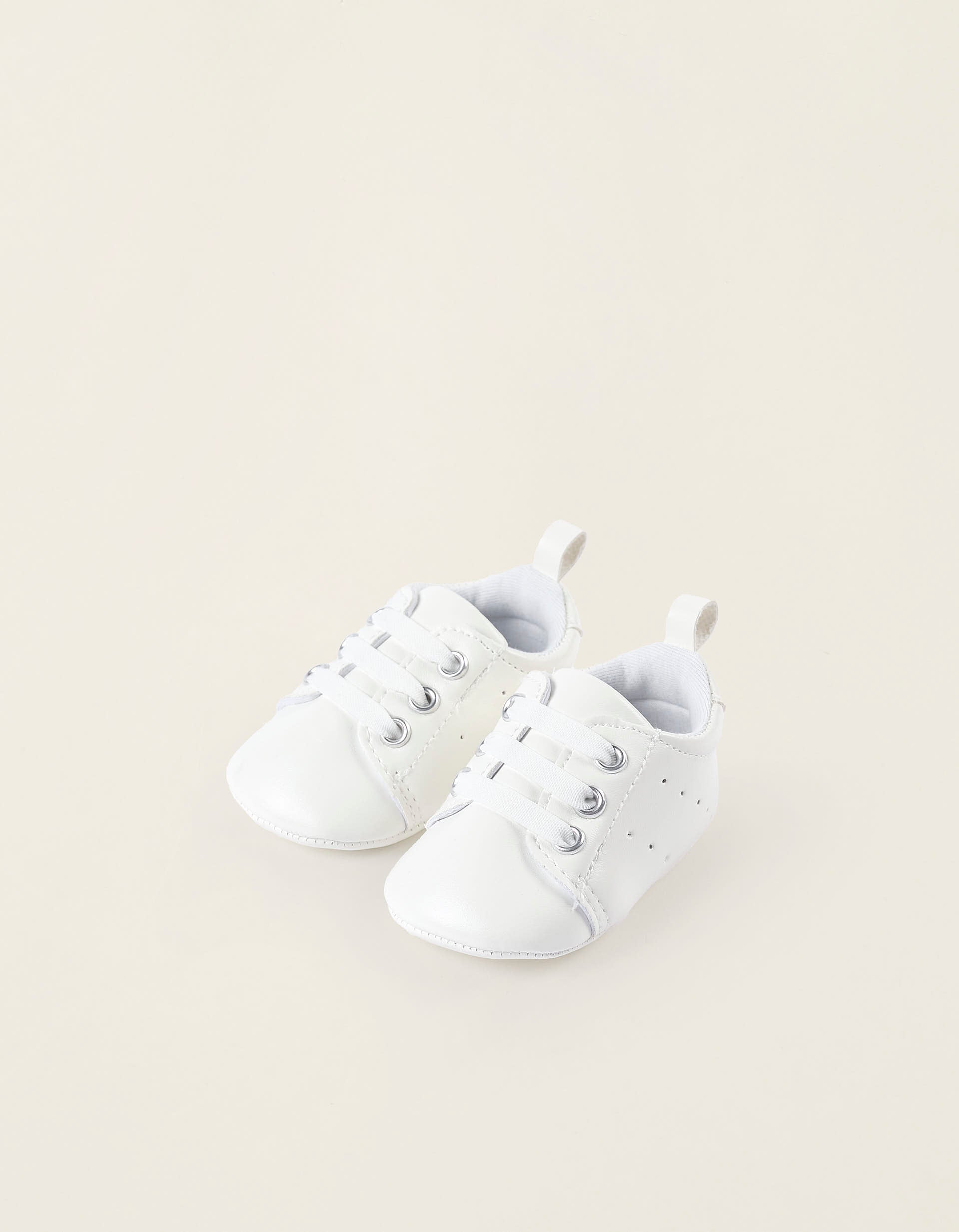 Synthetic Leather Trainers for Newborn Boys, Dark Blue