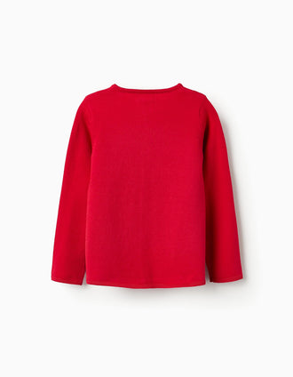 Gilet en Maille pour Fille, Rouge