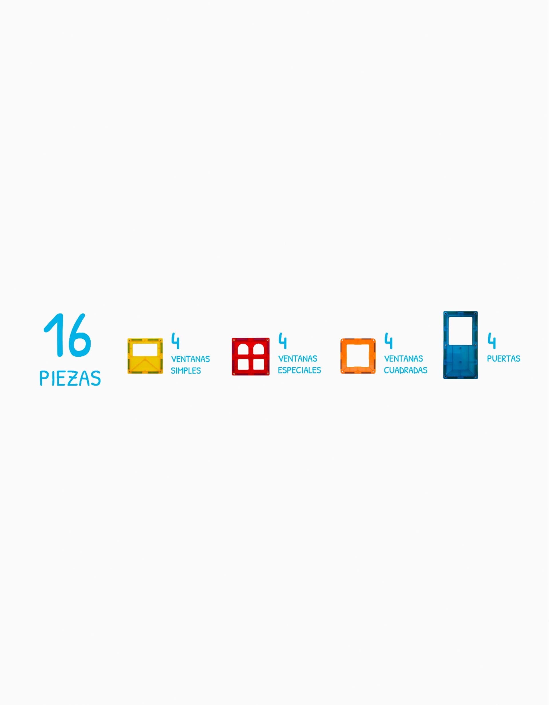 Pack de Peças Magnéticas Imanix Doors & Windows 16Pcs 3A+