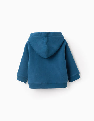 Veste Polaire avec Capuche pour Bébé Garçon 'ZY', Turquoise