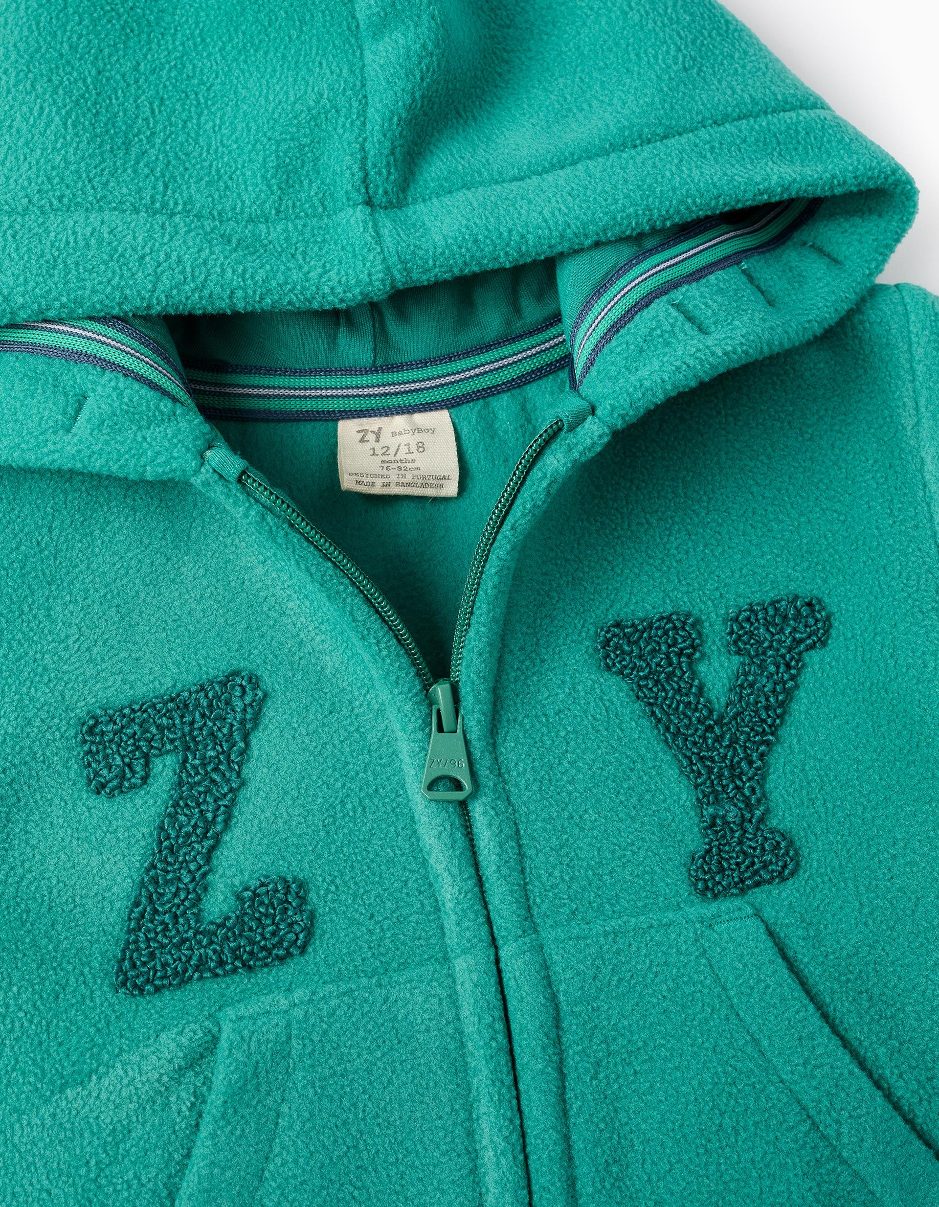 Hooded Polar Jacket for Baby Boys 'ZY', Green