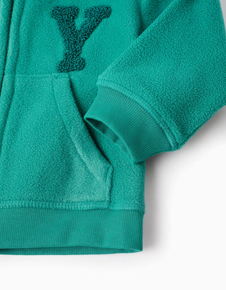 Veste Polaire avec Capuche pour Bébé Garçon 'ZY', Vert