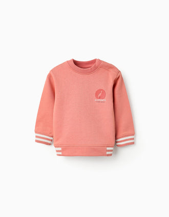 Sweat en Coton pour Bébé Garçon 'Cigogne', Orange