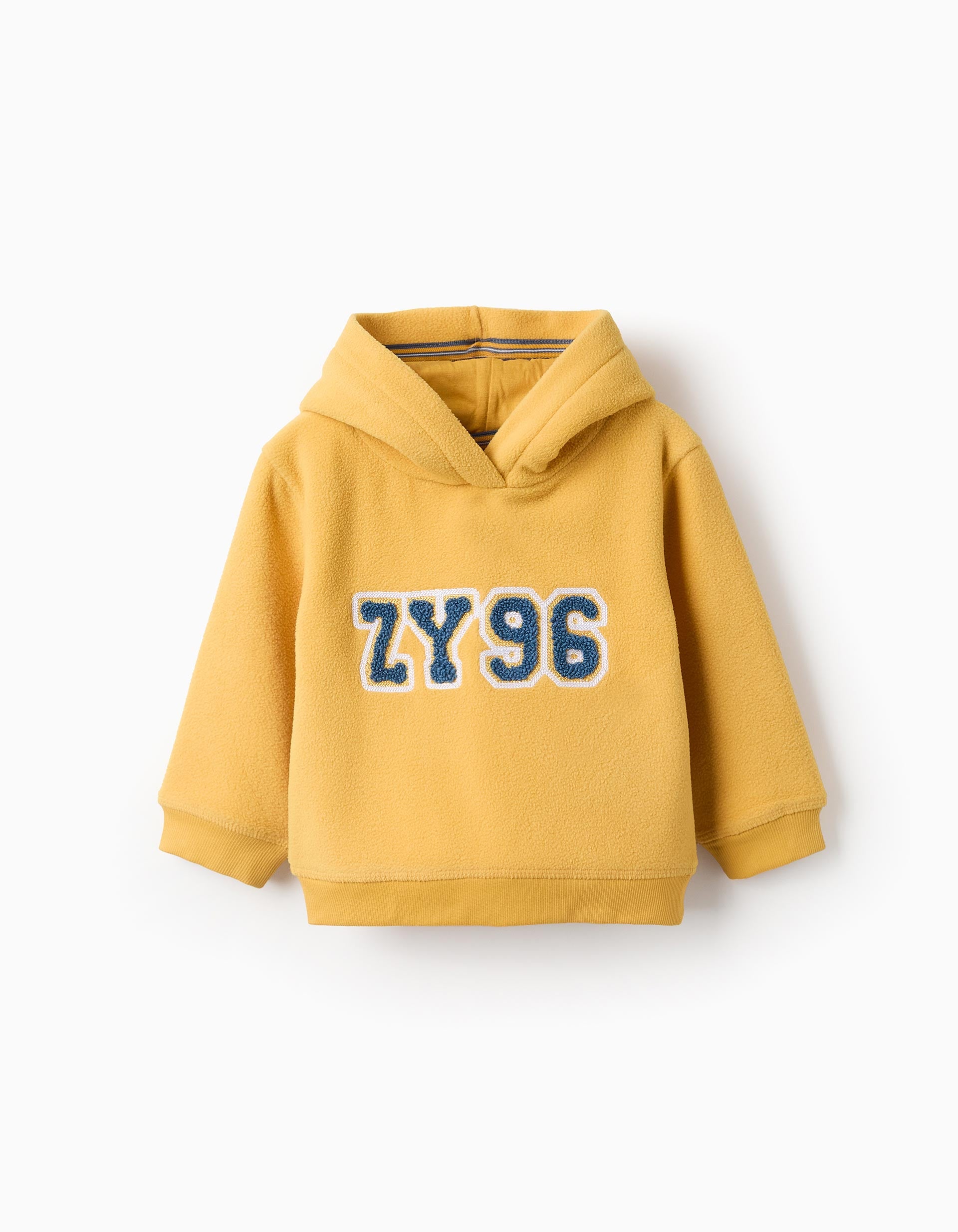 Hooded Polar Sweatshirt for Baby Boys 'ZY', Yellow