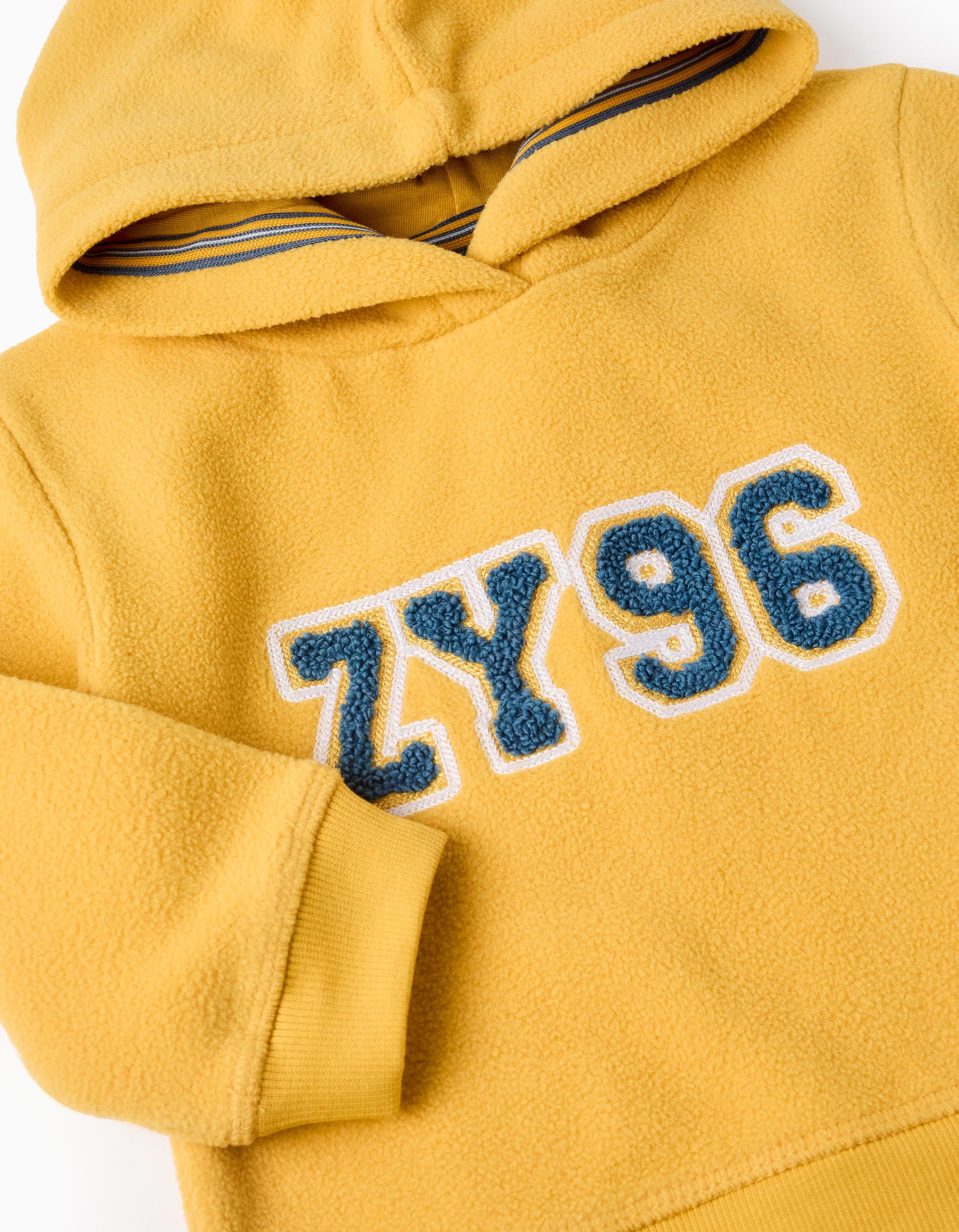 Hooded Polar Sweatshirt for Baby Boys 'ZY', Yellow