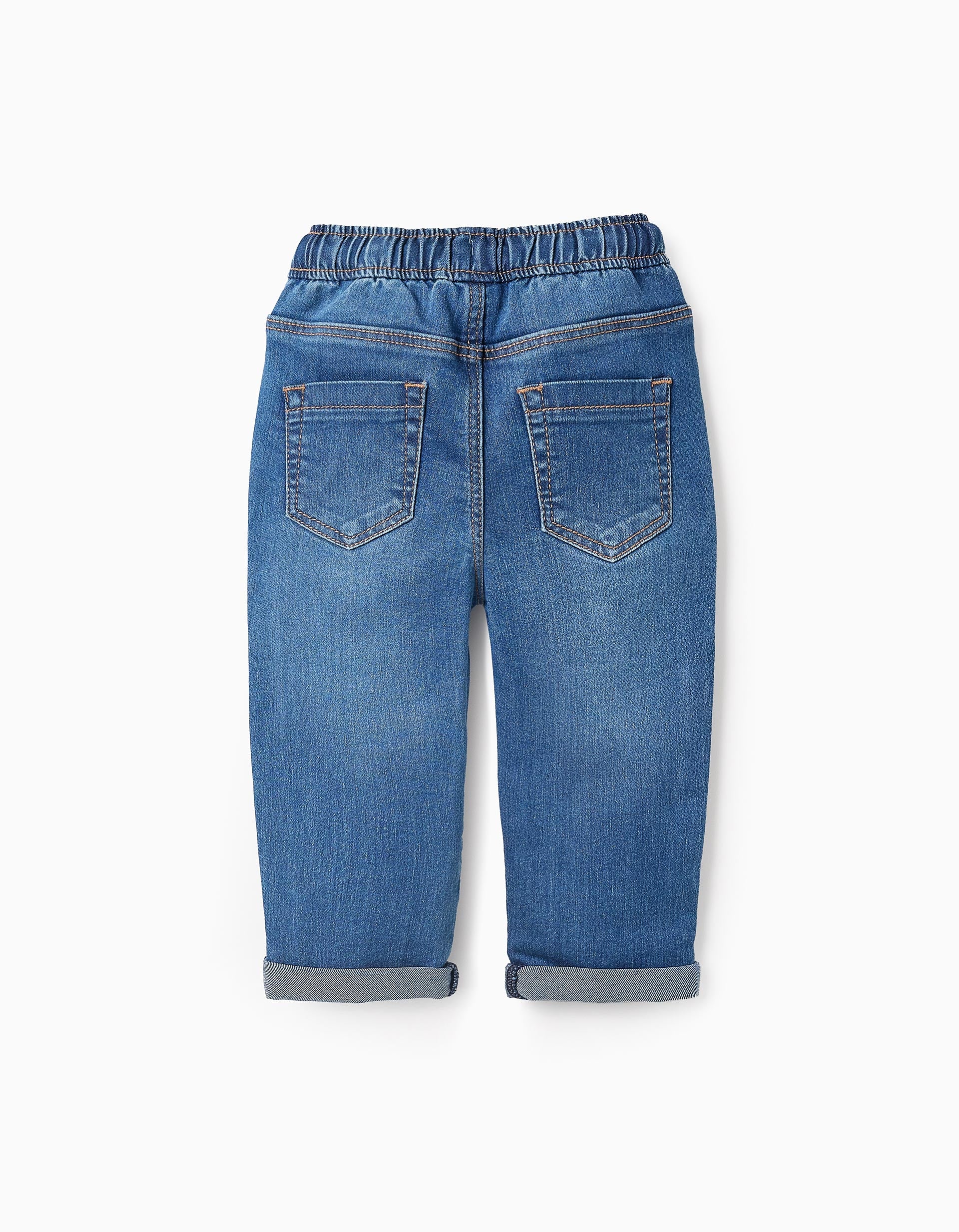 Sporty Denim Trousers for Baby Boys, Blue