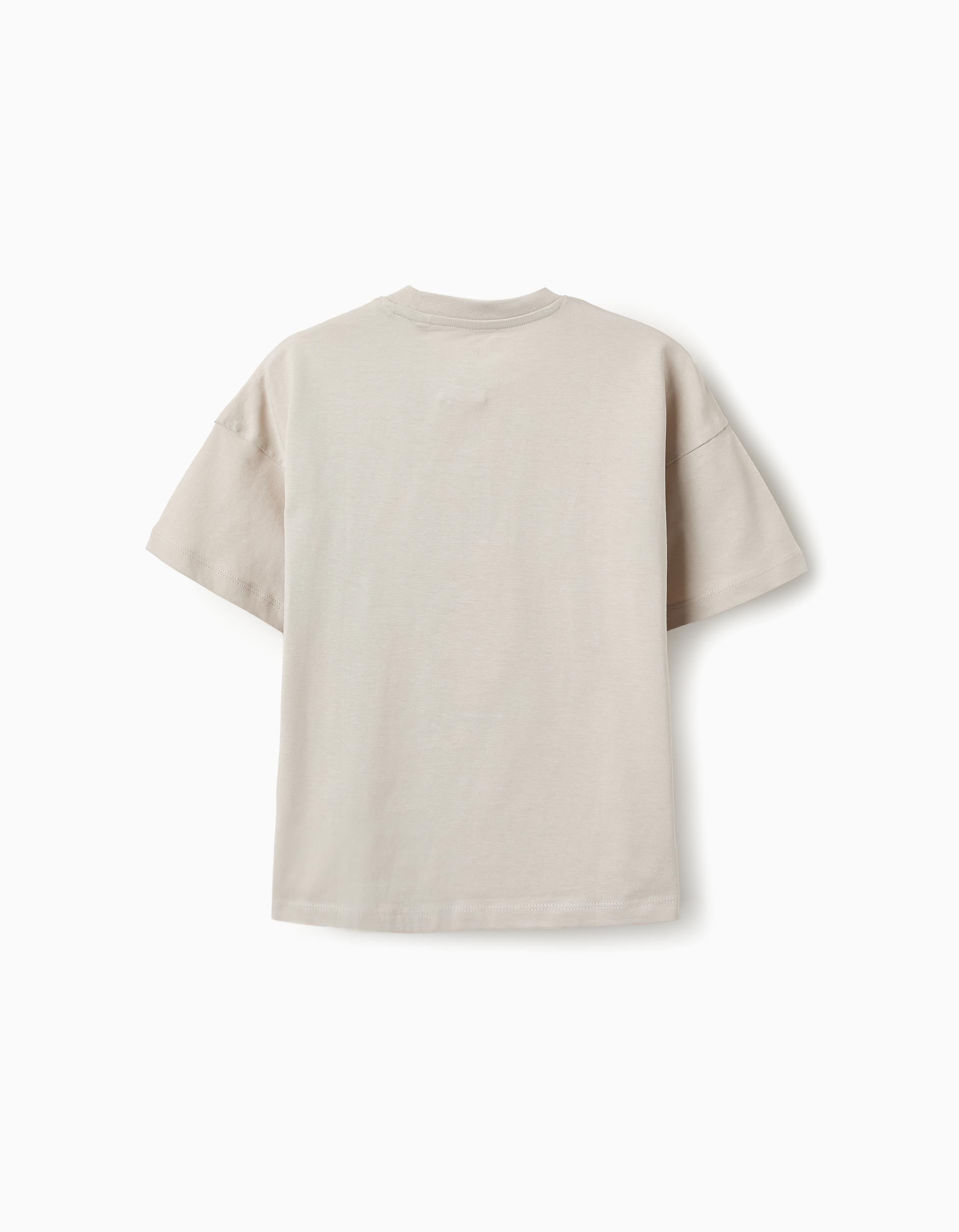 Cotton T-shirt for Boys 'Chicago', Beige