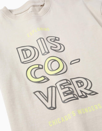 T-shirt de Coton pour Garçon 'Chicago', Beige