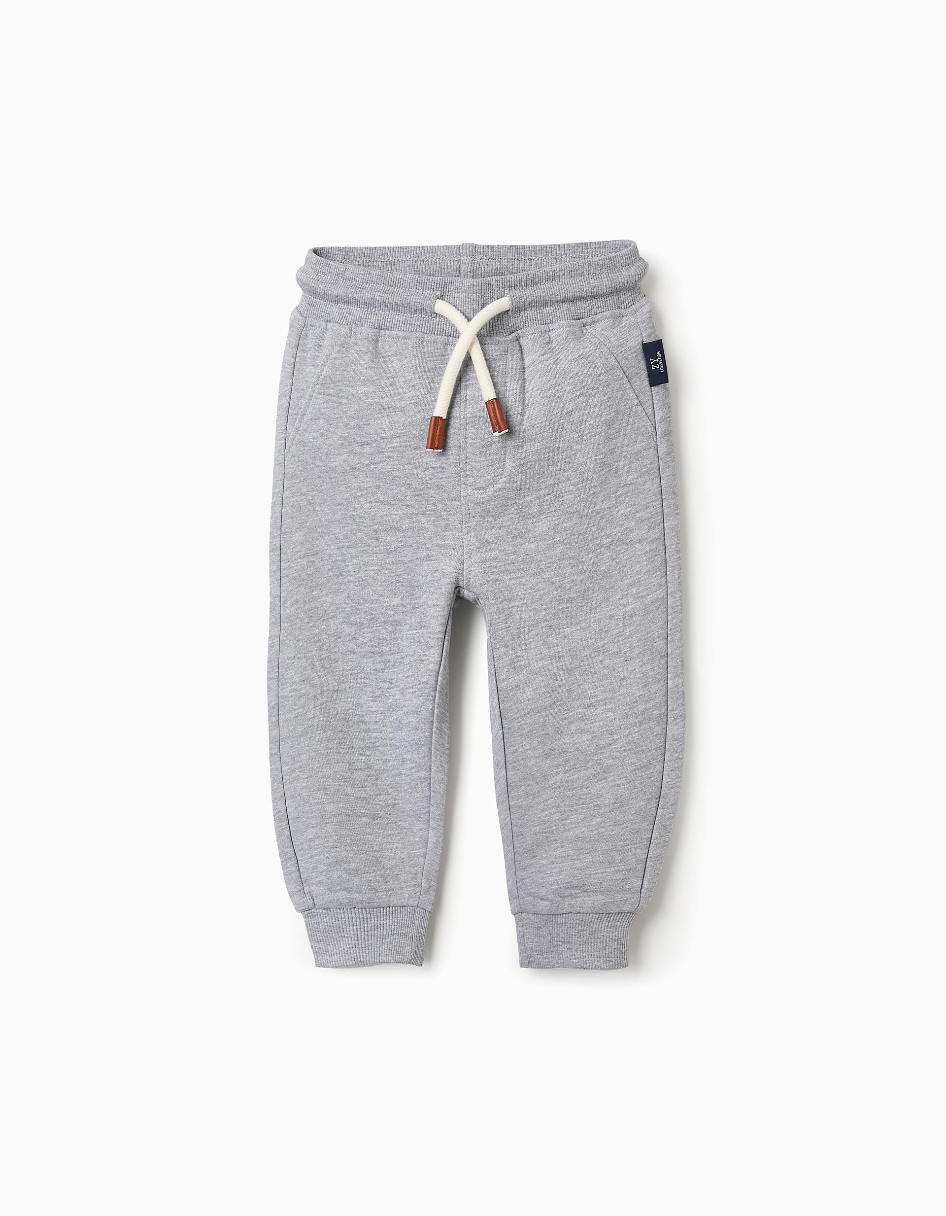 Joggers with Drawstring for Baby Girls, Grey